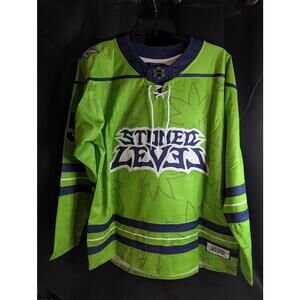 Stoned Level Hockey Jersey Elev808 Designs 808 Green/Blue New in Factory Bag XL